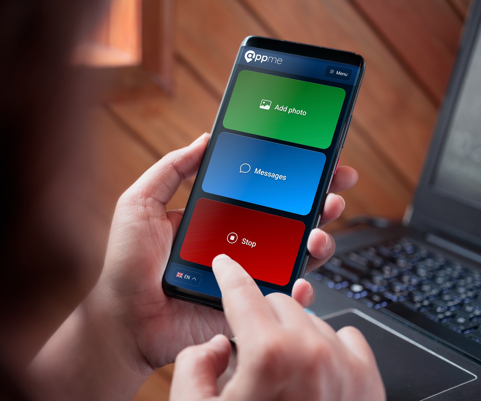 Employee attendance list in the Appme mobile app